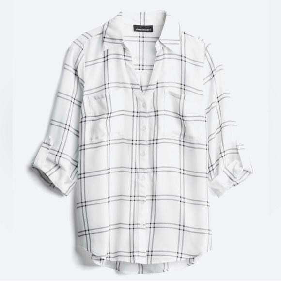 Fortune & Ivy Tops - NWT Fortune + Ivy Sheer Christelle Button Down Blouse Size Large
